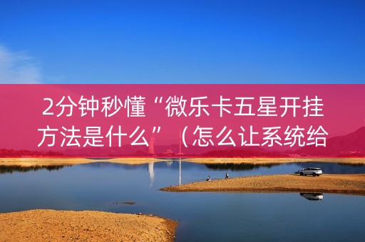 2分钟秒懂“微乐卡五星开挂方法是什么”（怎么让系统给你发好牌)