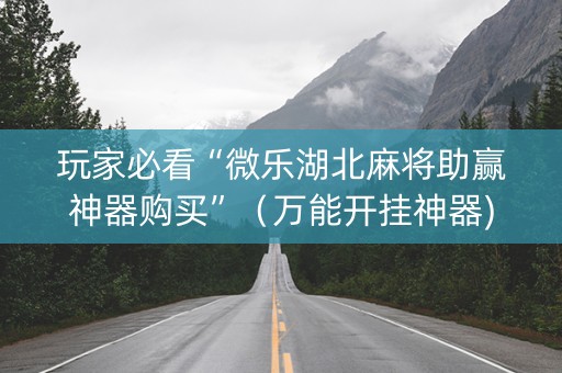玩家必看“微乐湖北麻将助赢神器购买”（万能开挂神器)