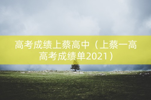 高考成绩上蔡高中（上蔡一高高考成绩单2021）