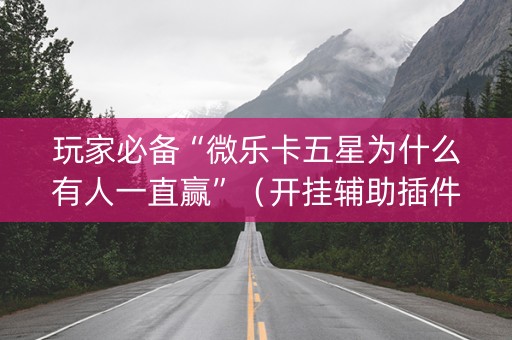 玩家必备“微乐卡五星为什么有人一直赢”（开挂辅助插件)