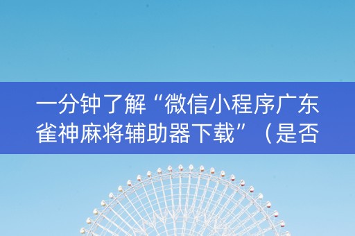 一分钟了解“微信小程序广东雀神麻将辅助器下载”（是否能开挂)