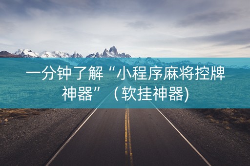 一分钟了解“小程序麻将控牌神器”（软挂神器)