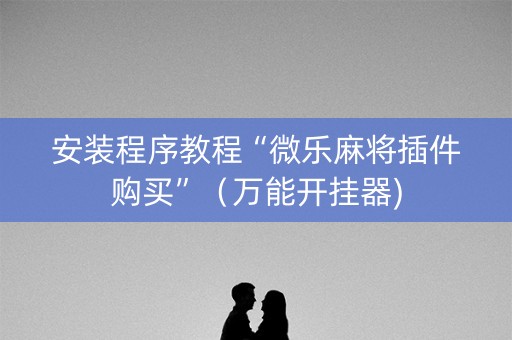 安装程序教程“微乐麻将插件购买”（万能开挂器)