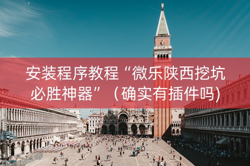 安装程序教程“微乐陕西挖坑必胜神器”（确实有插件吗)