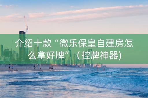 介绍十款“微乐保皇自建房怎么拿好牌”（控牌神器)