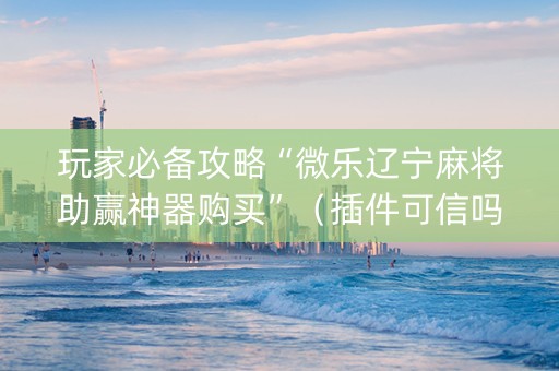 玩家必备攻略“微乐辽宁麻将助赢神器购买”（插件可信吗)