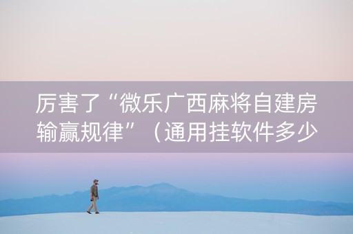 厉害了“微乐广西麻将自建房输赢规律”（通用挂软件多少钱)