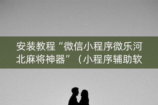 安装教程“微信小程序微乐河北麻将神器”（小程序辅助软件)