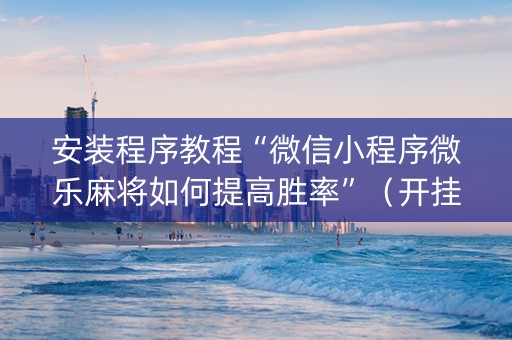 安装程序教程“微信小程序微乐麻将如何提高胜率”（开挂神器下载)