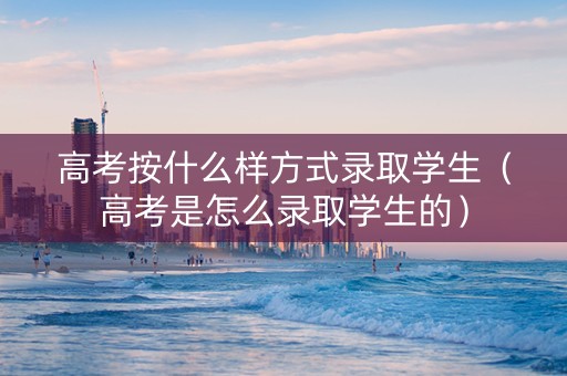 高考按什么样方式录取学生（高考是怎么录取学生的）