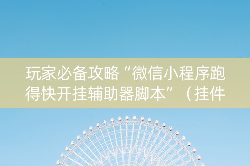 玩家必备攻略“微信小程序跑得快开挂辅助器脚本”（挂件神器)