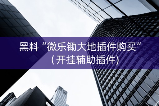 黑料“微乐锄大地插件购买”（开挂辅助插件)