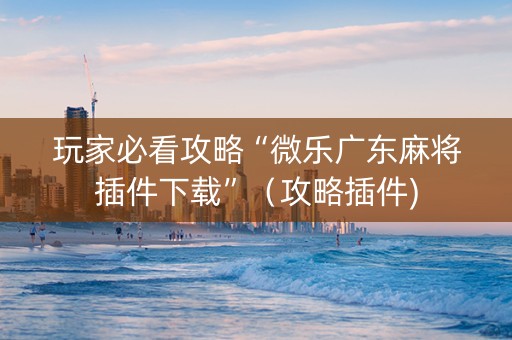 玩家必看攻略“微乐广东麻将插件下载”（攻略插件)