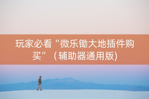 玩家必看“微乐锄大地插件购买”（辅助器通用版)