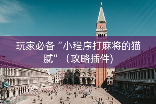 玩家必备“小程序打麻将的猫腻”（攻略插件)