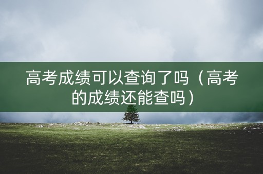 高考成绩可以查询了吗（高考的成绩还能查吗）