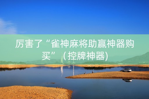 厉害了“雀神麻将助赢神器购买”（控牌神器)