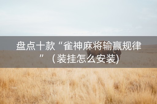 盘点十款“雀神麻将输赢规律”（装挂怎么安装)