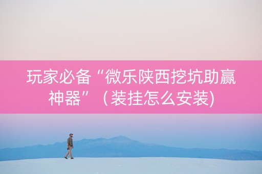 玩家必备“微乐陕西挖坑助赢神器”（装挂怎么安装)