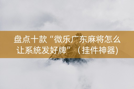 盘点十款“微乐广东麻将怎么让系统发好牌”（挂件神器)
