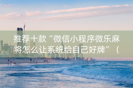 推荐十款“微信小程序微乐麻将怎么让系统给自己好牌”（辅牌器插件购买)