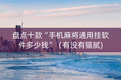 盘点十款“手机麻将通用挂软件多少钱”（有没有猫腻)