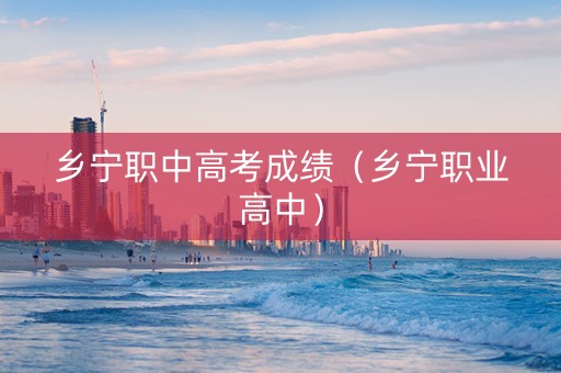 乡宁职中高考成绩（乡宁职业高中）
