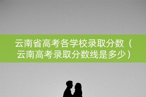 云南省高考各学校录取分数（云南高考录取分数线是多少）