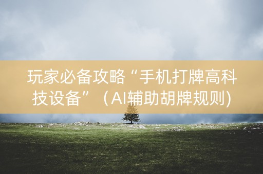 玩家必备攻略“手机打牌高科技设备”（AI辅助胡牌规则)