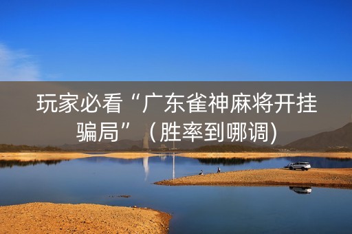 玩家必看“广东雀神麻将开挂骗局”（胜率到哪调)