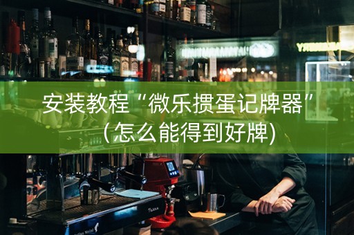 安装教程“微乐掼蛋记牌器”（怎么能得到好牌)