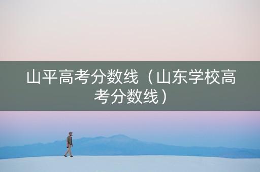 山平高考分数线（山东学校高考分数线）