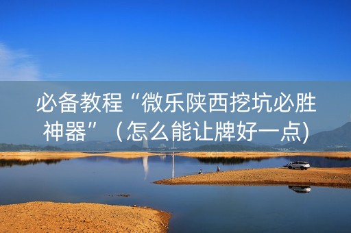 必备教程“微乐陕西挖坑必胜神器”（怎么能让牌好一点)