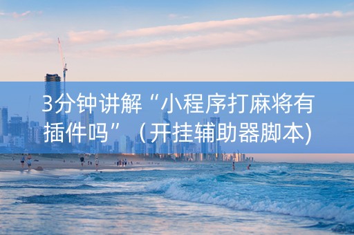 3分钟讲解“小程序打麻将有插件吗”（开挂辅助器脚本)