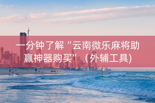 一分钟了解“云南微乐麻将助赢神器购买”（外辅工具)