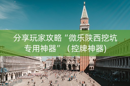 分享玩家攻略“微乐陕西挖坑专用神器”（控牌神器)