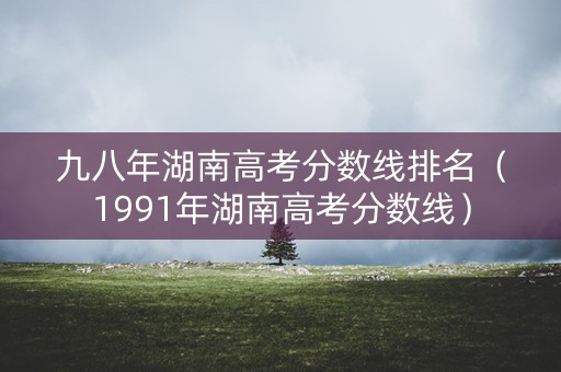 九八年湖南高考分数线排名（1991年湖南高考分数线）