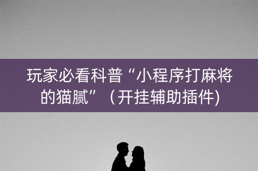 玩家必看科普“小程序打麻将的猫腻”（开挂辅助插件)