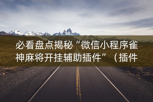 必看盘点揭秘“微信小程序雀神麻将开挂辅助插件”（插件开挂免费AI)