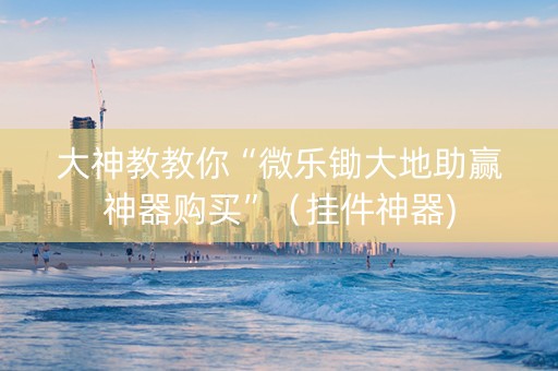 大神教教你“微乐锄大地助赢神器购买”（挂件神器)