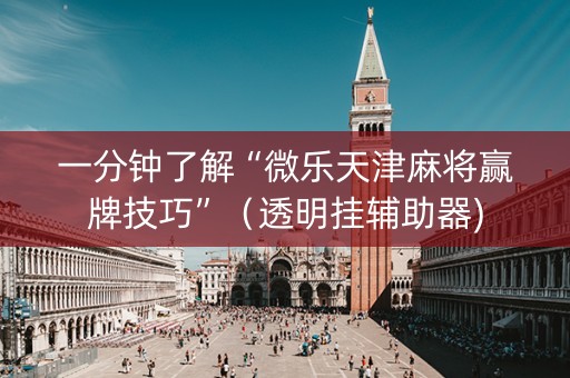 一分钟了解“微乐天津麻将赢牌技巧”（透明挂辅助器)