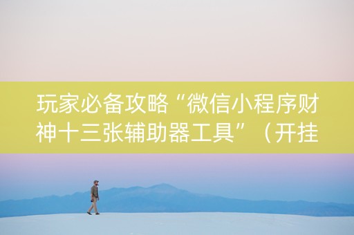 玩家必备攻略“微信小程序财神十三张辅助器工具”（开挂辅助器脚本)