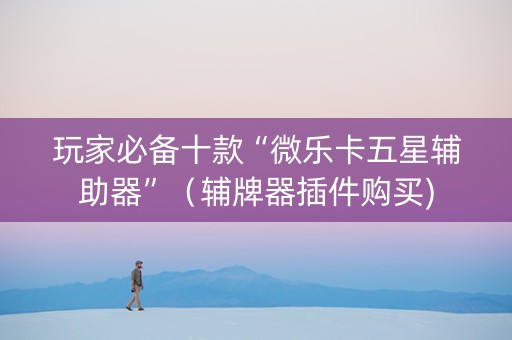 玩家必备十款“微乐卡五星辅助器”（辅牌器插件购买)