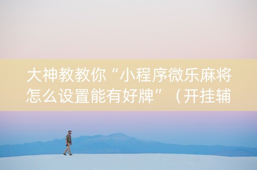 大神教教你“小程序微乐麻将怎么设置能有好牌”（开挂辅助器脚本)