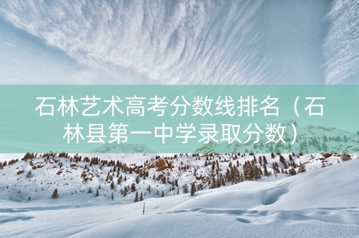 石林艺术高考分数线排名（石林县第一中学录取分数）