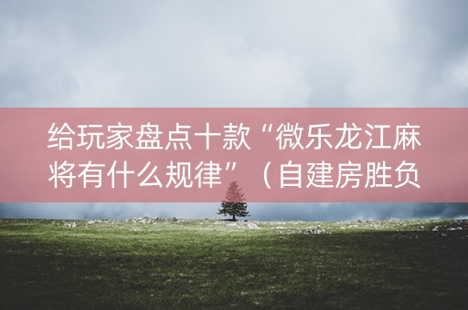 给玩家盘点十款“微乐龙江麻将有什么规律”（自建房胜负规律)