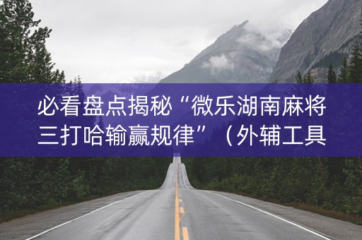 必看盘点揭秘“微乐湖南麻将三打哈输赢规律”（外辅工具)