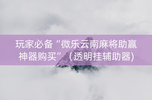玩家必备“微乐云南麻将助赢神器购买”（透明挂辅助器)