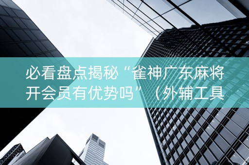 必看盘点揭秘“雀神广东麻将开会员有优势吗”（外辅工具)