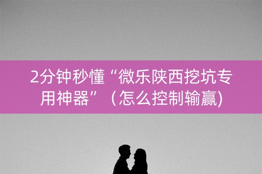 2分钟秒懂“微乐陕西挖坑专用神器”（怎么控制输赢)
